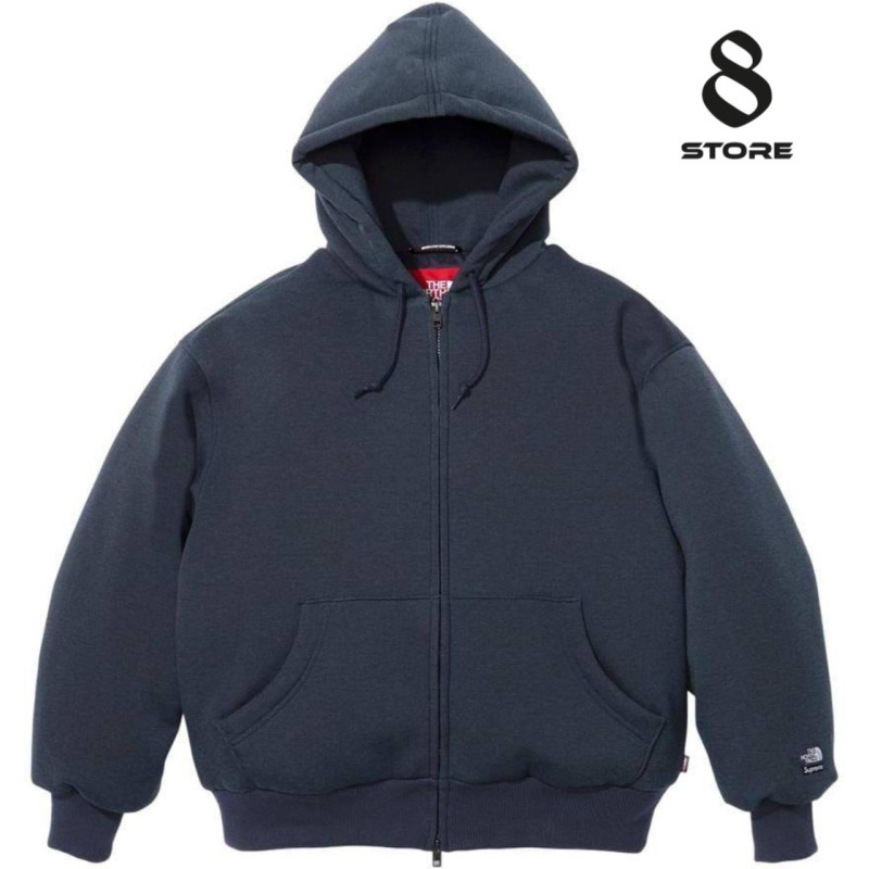 Supreme X The North Face Down Filled Zip Up Hooded Sweatshirt 